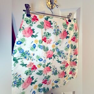 Cute floral linen skirt